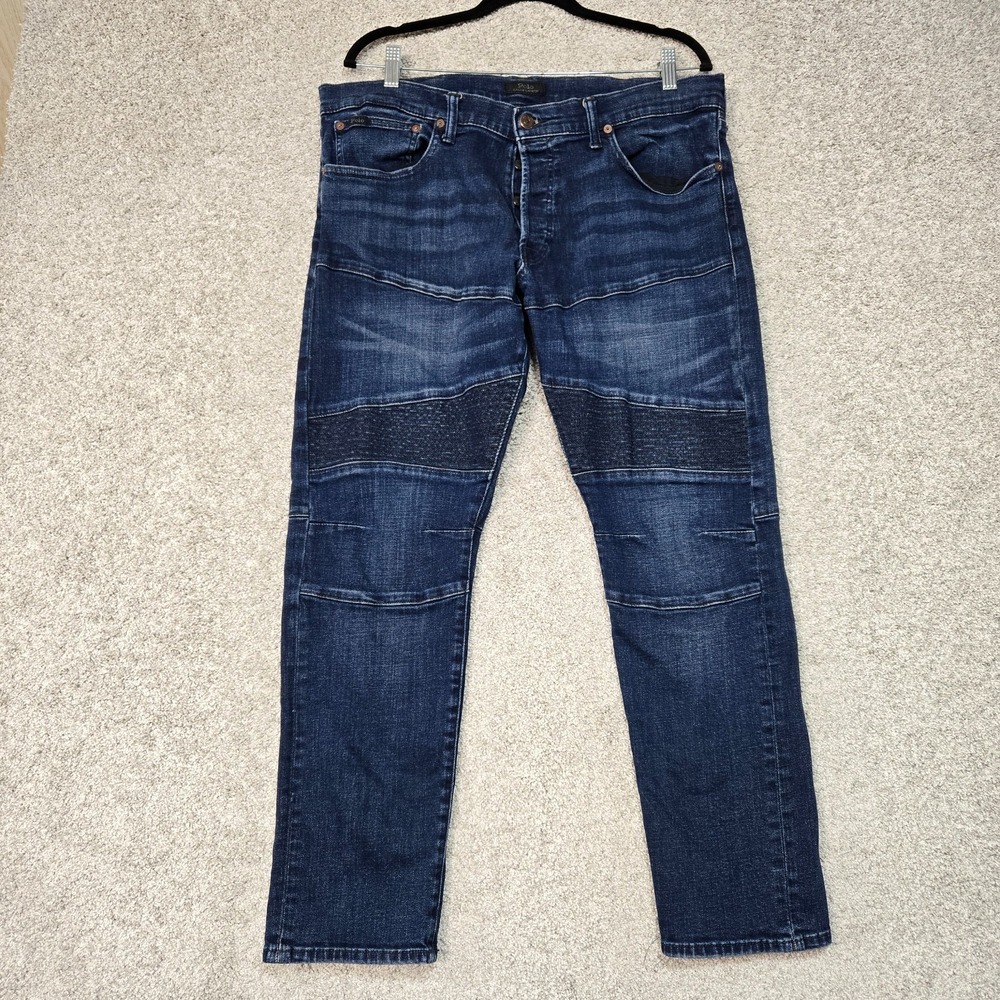 Polo by Ralph Lauren Dark Blue Slim Straight Jeans with Panel Detailing